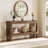 62.99-Inch Farmhouse 2-Tier Narrow Wood Console Table With Storage For Entryway, Sofa, And Living Room Use.