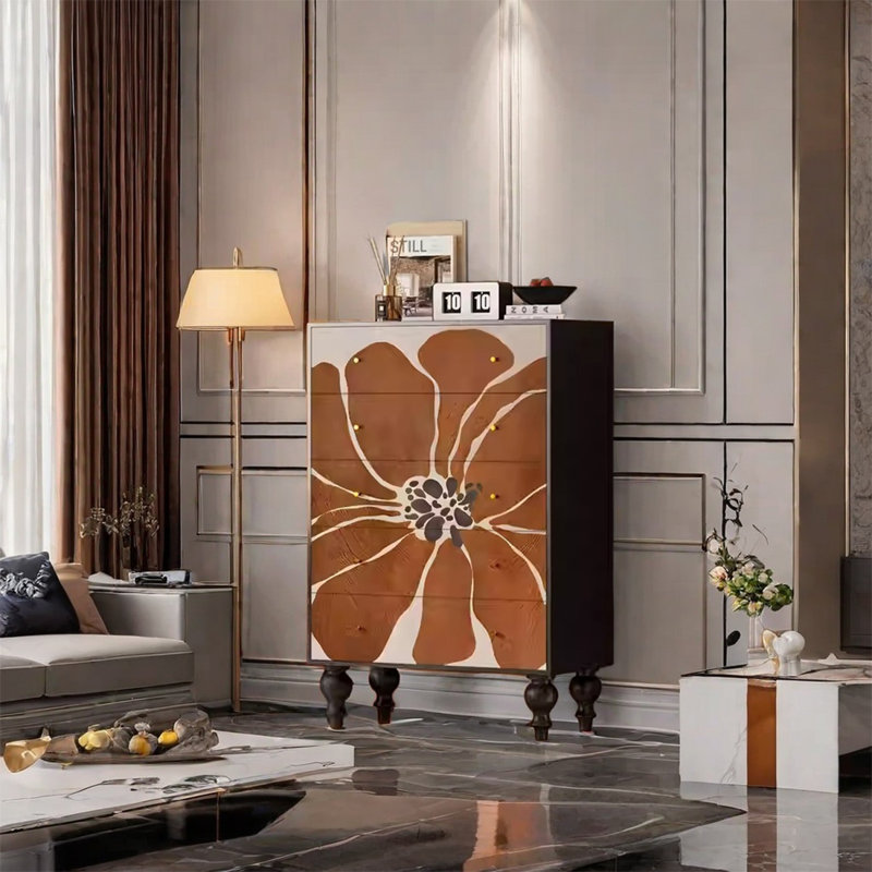 Armoire de rangement en bois massif avec plateau spacieux