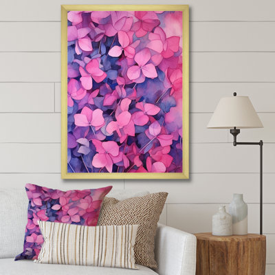 Purple Pink Violets Dream - Floral Printed Canvas Wall Art