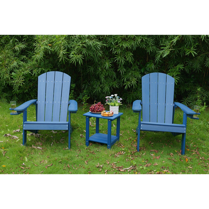 All-Weather Outdoor Lounge Chairs For Patio Garden Leisure, Navy Blue