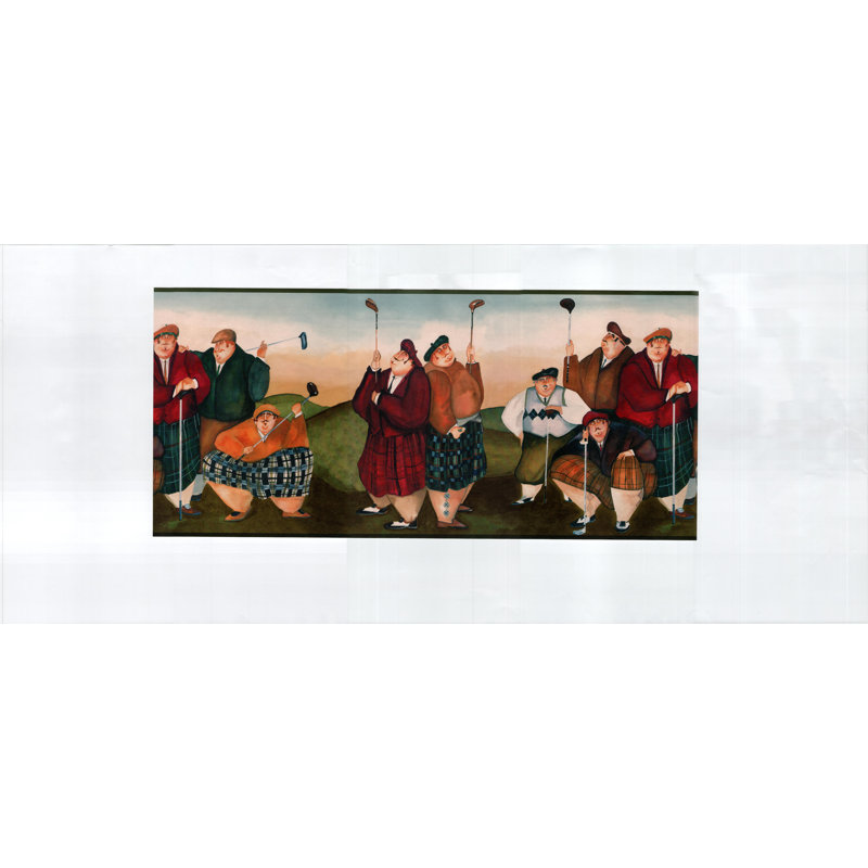 Bordure de papier peint en satin l 15 pi x l 10,5 po golfer
