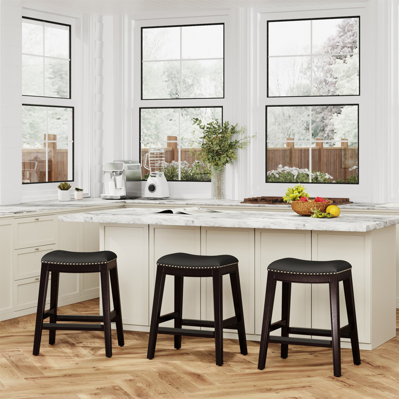 Elowen Bar Stool, Espresso, Counter Stool (26" Seat Height)