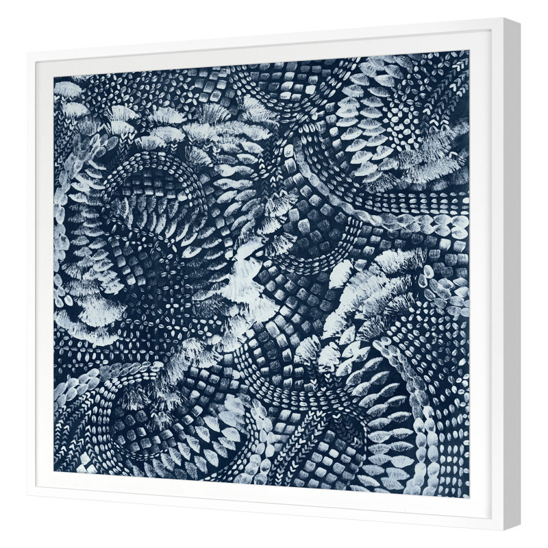 "Indigo Textures 2" par Stramel, Renee, H 20 po x l 20 po, Blanc