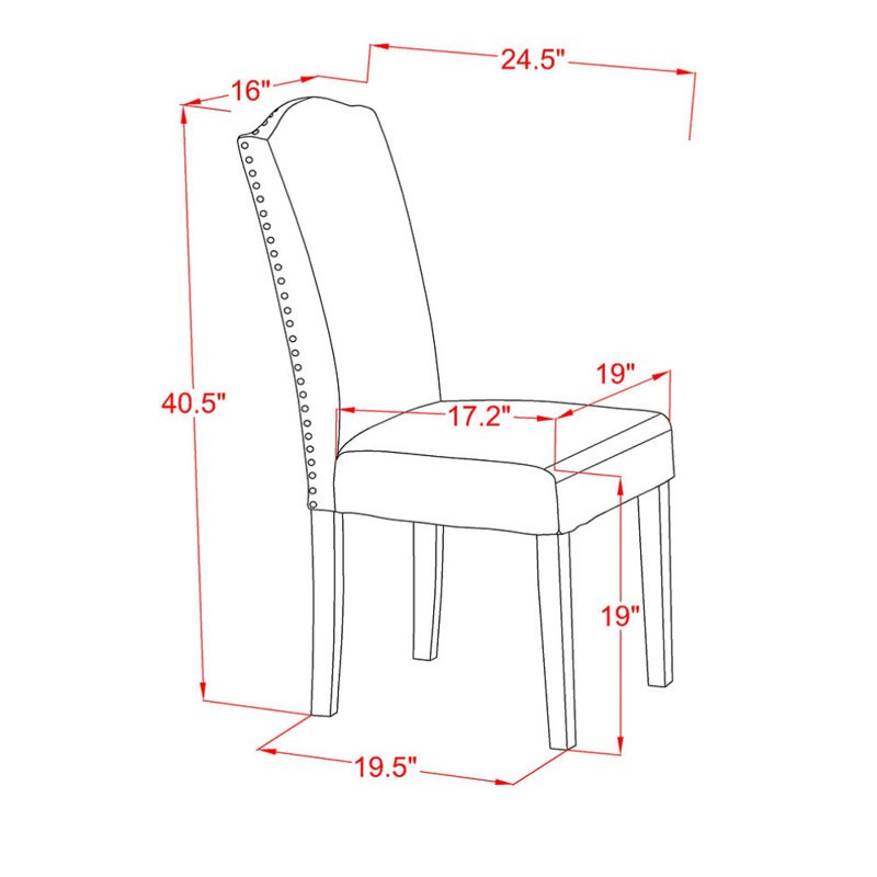 Ensemble de table de salle à manger 7 pièces comprenant un plateau en lin blanc fantastique et 6 magnifiques chaises de salle à manger Parson avec têtes de clou et lin brossé blanc