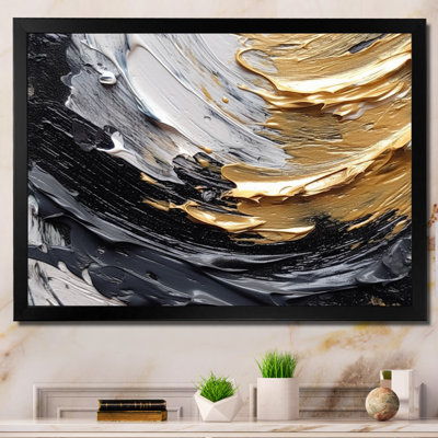" Gold Black Spiral Illusions I "