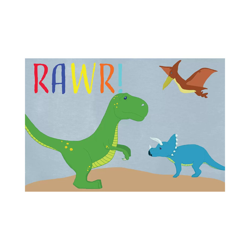 Rawr! by Daniela Santiago - Wrapped Canvas Gallery-Wrapped Canvas Giclée, 101.6 cm H x 66.04 cm W x 1.91 cm D