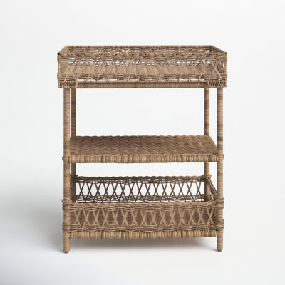 Arloe Wicker Bar Cart