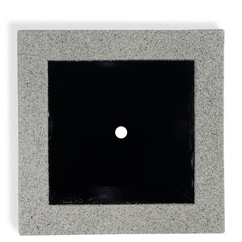 Kensington Tall Planter, Gray Granite
