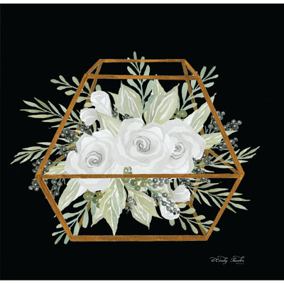 «Gold Geometric Polygon» par Cindy Jacobs - impression