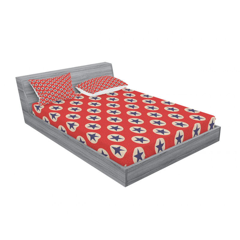 Ensemble de draps Star Big Dots, Ensemble de draps pour lit double avec un drap-hou