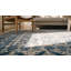 Soft Cream and Blue Color Antique Small Scatter Size Cotton Pile Agra Rug