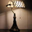 Petite lampe de table en verre coloré Tiffany Banker Tiffany