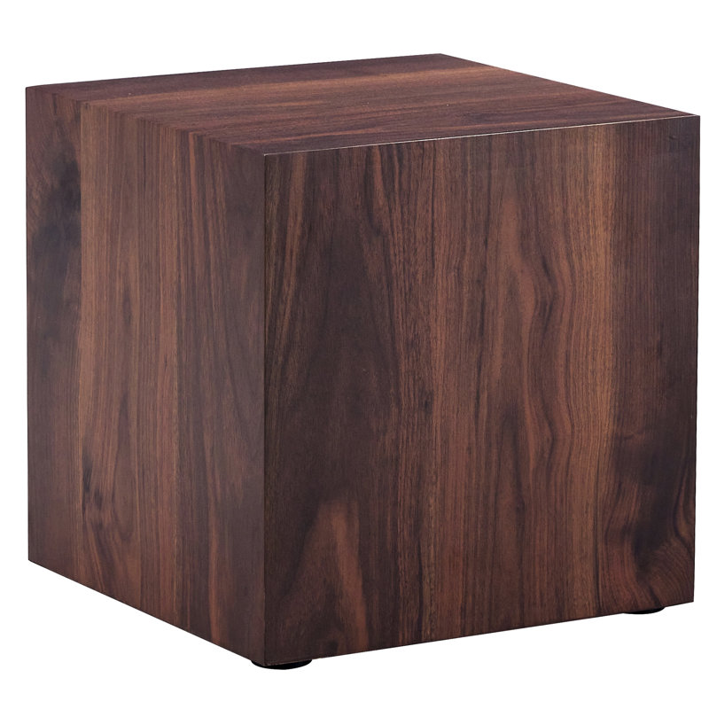 Table basse en noyer et grain de bois 16 po x 16 po x 16 po - Rehaussez l'esthétique de votre maison, Noyer, Bois