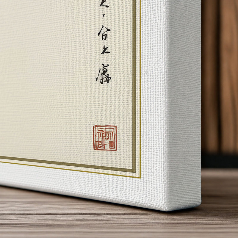 Blossom Branch Japandi - Wrapped Canvas, 18x12 - 45.7 x 30.5 cm, White Border