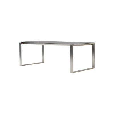 Edge Rectangular Metal Outdoor Dining Table , 129.9'' in. W 39.4'' in. D