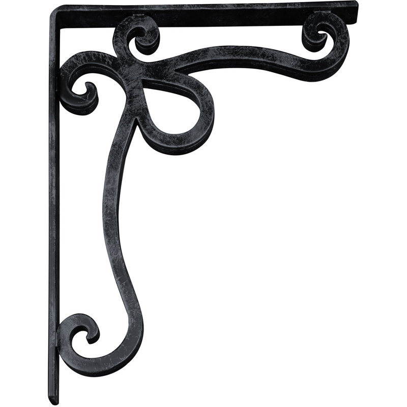 Support en fer forgé Orleans, Étain antique, H 15 po x l 2 po x P 12 po