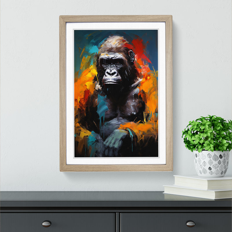Gorilla Gestural - Framed Print
