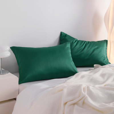 Taies d'oreiller en satin, taies d'oreiller à fermeture à glissière pour cheveux et peau - NTBAY