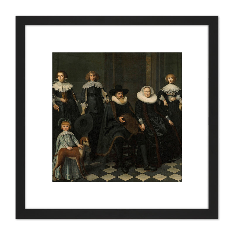 Van Santvoort Portrait Family Dirck Bas Jacobsz 1 Piece Single Picture Frame Wall Art
