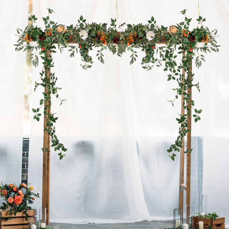 YaoTown Backdrop Floral Garland with Hanging Vines For Wedding Arch &  Reviews