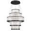 Empra, lustre, 5 lumières, 47 po, noir mat, cristal transparent-1597264475