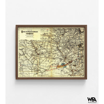 «Chester Iron Mountain and Western Railroad 1881», affiche de carte de Chester, impression de route de montagne de fer, ancienne carte du Michigan, art mural chalet rustique