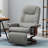 Comfortable Swivel Recliner With Padded Armrest And Extendable Footrest