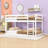 Twin Over Twin Wood Floor Bunk Bed With Strengthened Slats,  Ladder And Guardrails-168473559