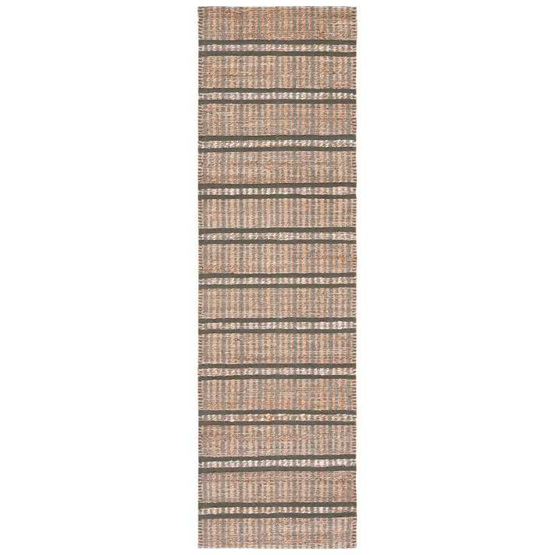 Adisan Geometric Flatweave Olive/Natural Area Rug, Runner 2'3" x 8'