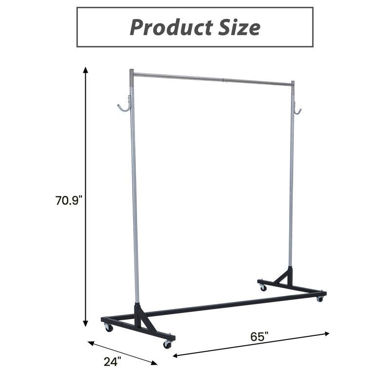 Adjustable Clothing Rack, Silver
