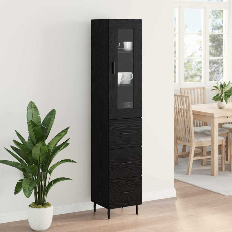 34.5cm Sideboard, Black Oak