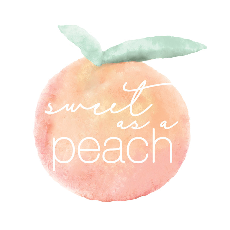 Sweet As A Peach 2 - Wrapped Canvas Print, 30cm H x 30cm W x 3.8cm D