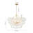 Jibley 8 - Light Textured Glass Bubble Chandelier