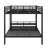 Space-Saving Bunk Bed Featuring Storage Shelves, Hooks, and LED Light Strip