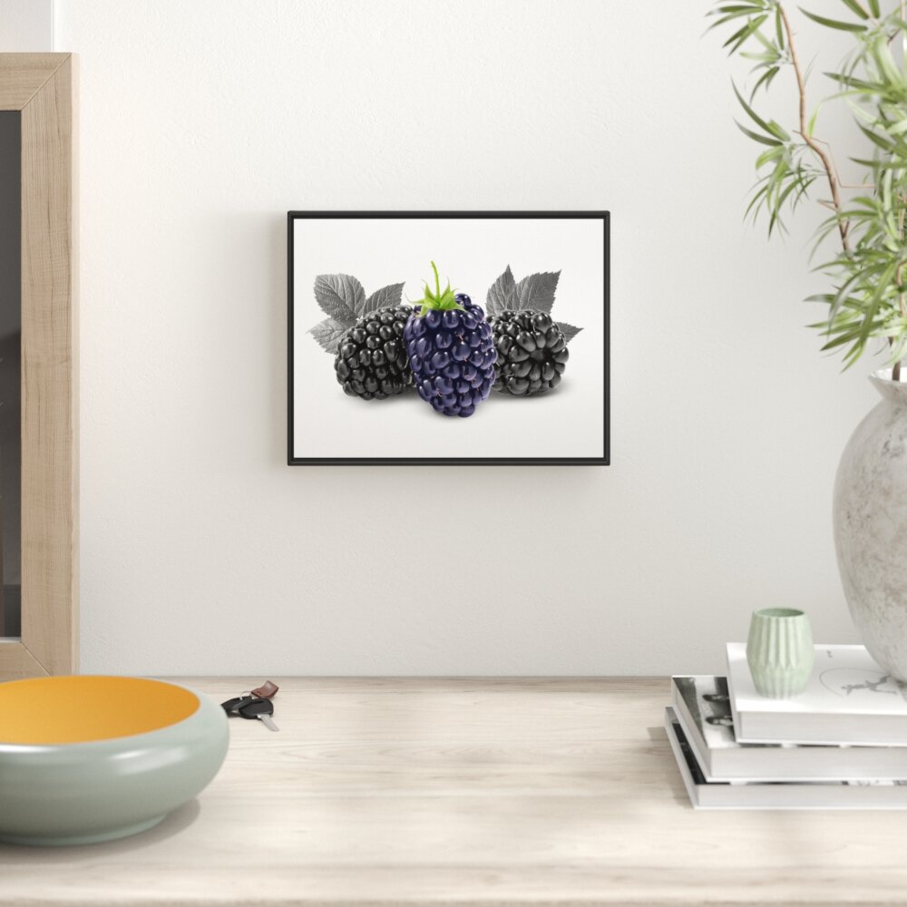 Gerahmtes Wandbild Große Brombeeren