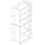 Bibliothèque à 6 niveaux, 72 po de hauteur, solution de rangement pour chambre de bureau, stratifié brun, style transitionnel, 3 tablettes réglables et 2 fixes, peu encombrantes, finition élégante, quincaillerie basculante pour plus de sécurité,