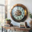 Horloge murale avec engrenages en mouvement réels GE-LI_ 32 po