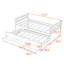 Lit plateforme simple en bois avec lit gigogne et 3 tiroirs-106915466