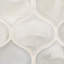 Nacre Blanc Lantern 10 in. x 10 in. Glossy Glass Mosaic Wall Tile