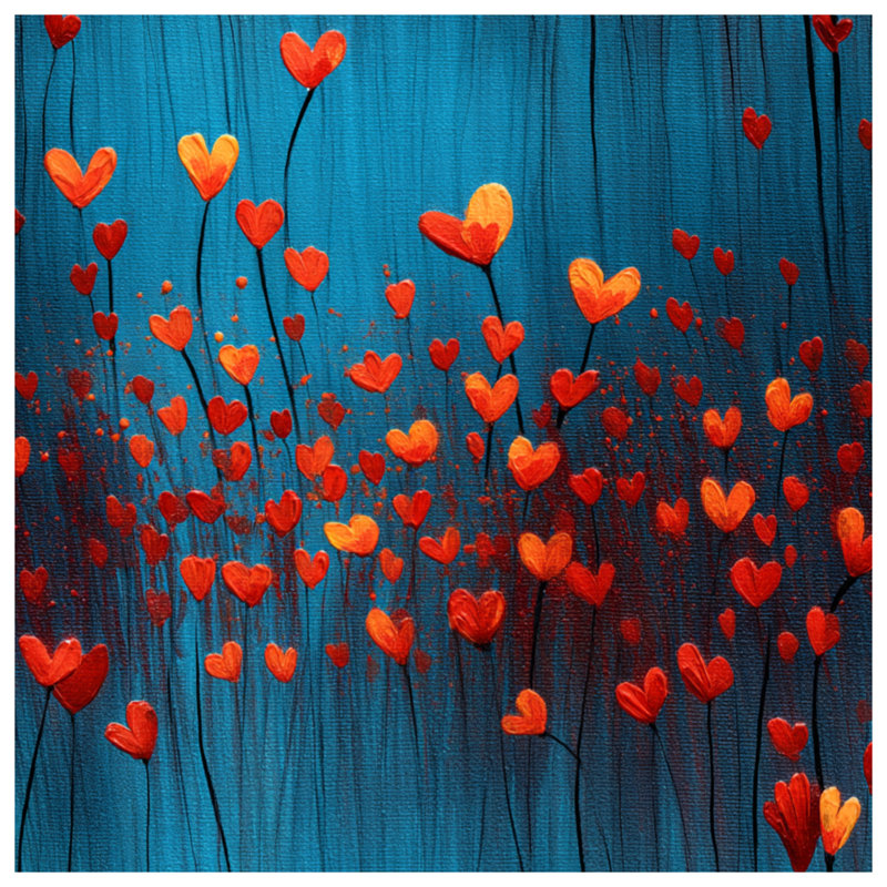 Tapis de bain Heart Flowers, L 34 po x L 21 po