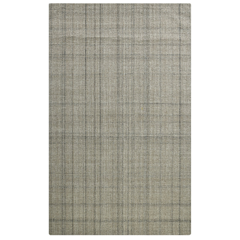 Hand Tufted Wool Plaid Indoor Rug, Rectangle 2' x 3'