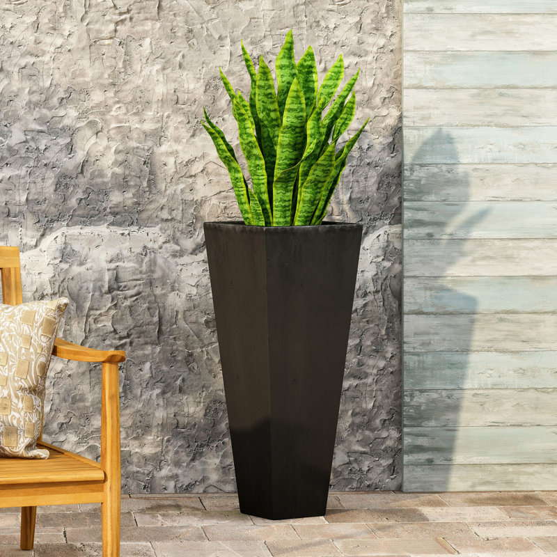 Pot à fleurs 13 "x 28,5" MGO, Noir
