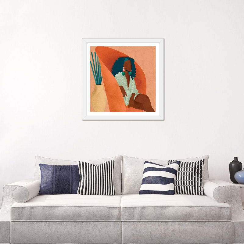 « Lee » par Reyna Noriega-impression, H 24 po x l 24 po x p 1 po, Blanc, Papier encadré blanc