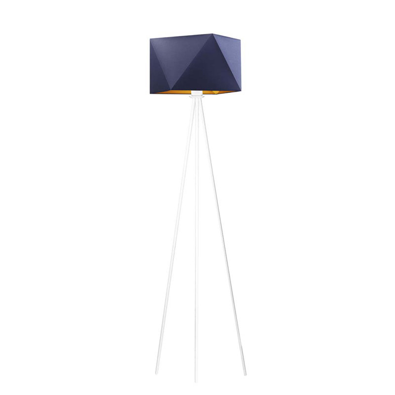 Glazer 153cm Tripod Floor Lamp, Matte White, Blue