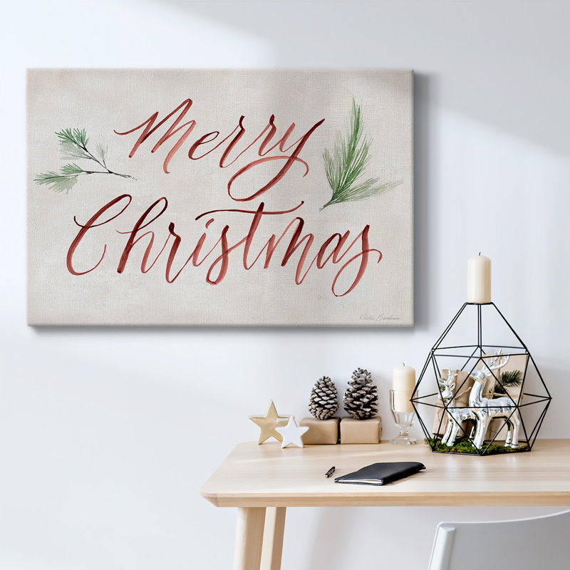 Merry Christmas - Toile tendue avec châssis, H 40 po x l 60 po