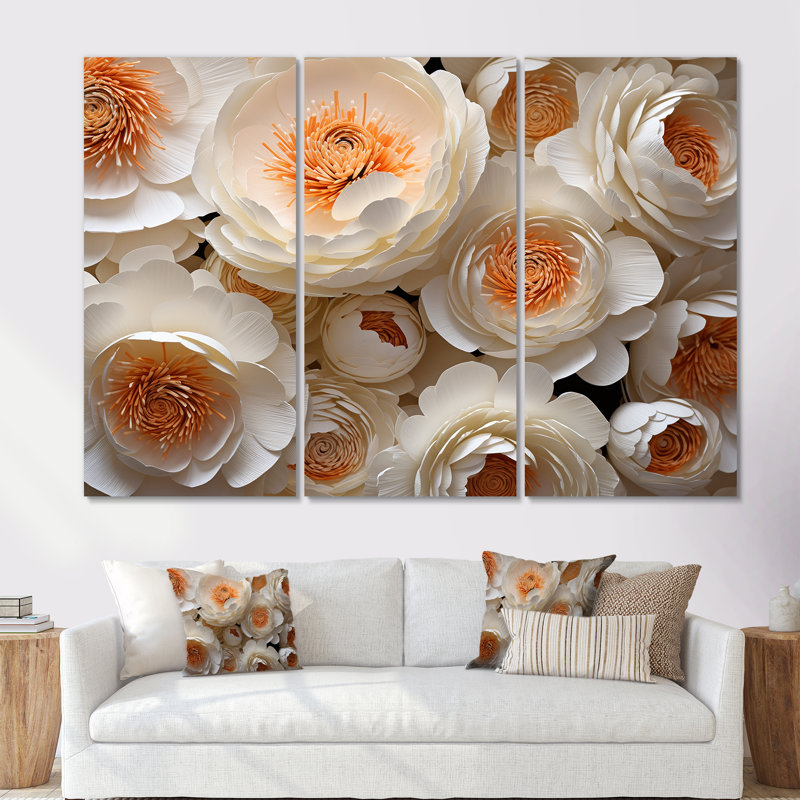 Ensemble de salon Ranunculus Radiance Treasure II - Ranunculus, Toile tendue, H 40 po x l 60 po x P 1 po