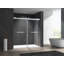 Porte de douche coulissante double H 56 po x l 76 po x H 76 po avec verre trempé de 10 mm -57154525