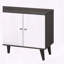 Meuble télé Mid-Century moderne avec armoire de rangement pour téléviseur de 47,3 po ou moins en gris foncé et blanc-1205730862-1205730867