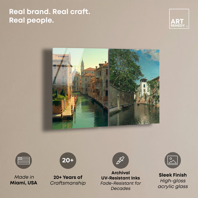 «Venetian Set Travel», reproduction acrylique par Art Remedy, H 36 po x l 24 po