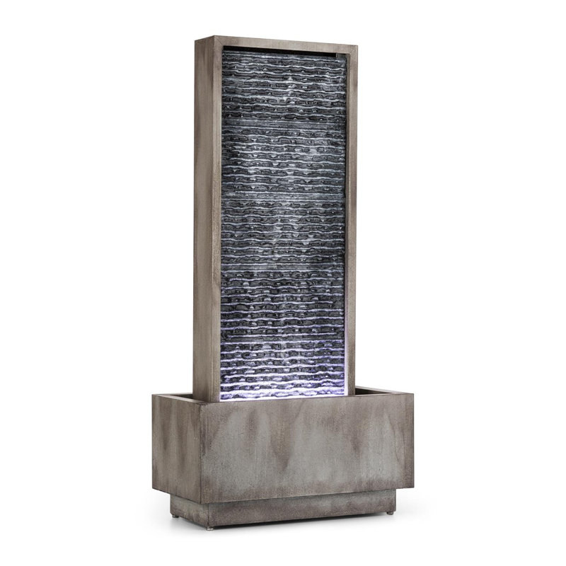 Outdoor Metal Waterfall Fountain with Lights